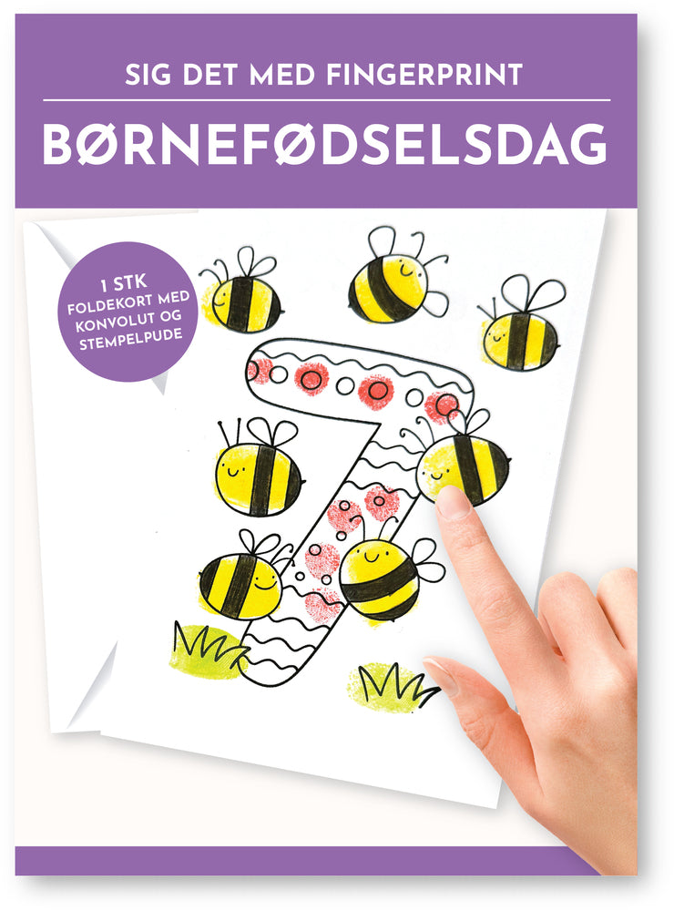 Fingerprint kort 7 år m/konvolut og stempelpude