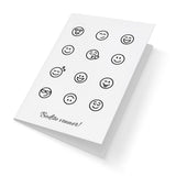 Fingerprint kort bedste venner m/konvolut og stempelpude
