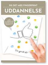 Fingerprint kort uddannelse m/konvolut og stempelpude