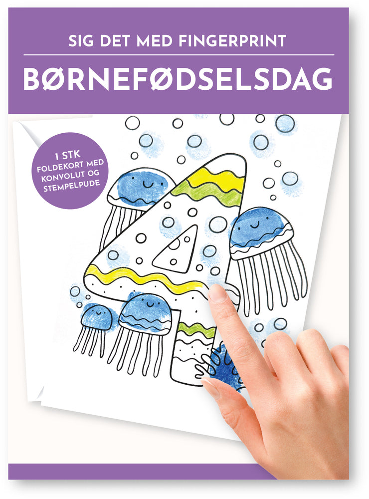 Fingerprint kort 4 år m/konvolut og stempelpude