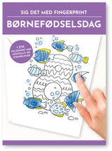Fingerprint kort 8 år m/konvolut og stempelpude