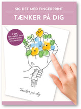 Fingerprint kort tænker på dig m/konvolut og stempelpude