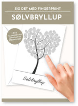 Fingerprint kort sølvbryllup m/konvolut og stempelpude
