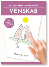 Fingerprint kort bedste veninde m/konvolut og stempelpude