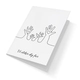 Fingerprint kort far hænder m/konvolut og stempelpude