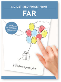 Fingerprint kort far gave m/konvolut og stempelpude