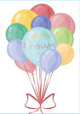 Kort 4/4 m/konvolutter tillykke/happy birthday