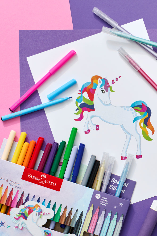 Tusser Faber-Castell Unicorn 18 + 6 Pastel