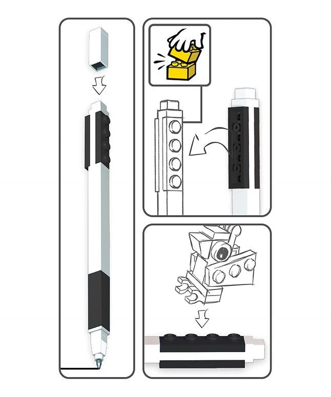 LEGO gelpen, 1 stk sort i box med minifigur