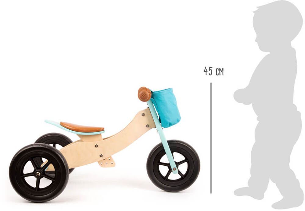 Løbecykel 2 i 1 - Trike Maxi, turkis