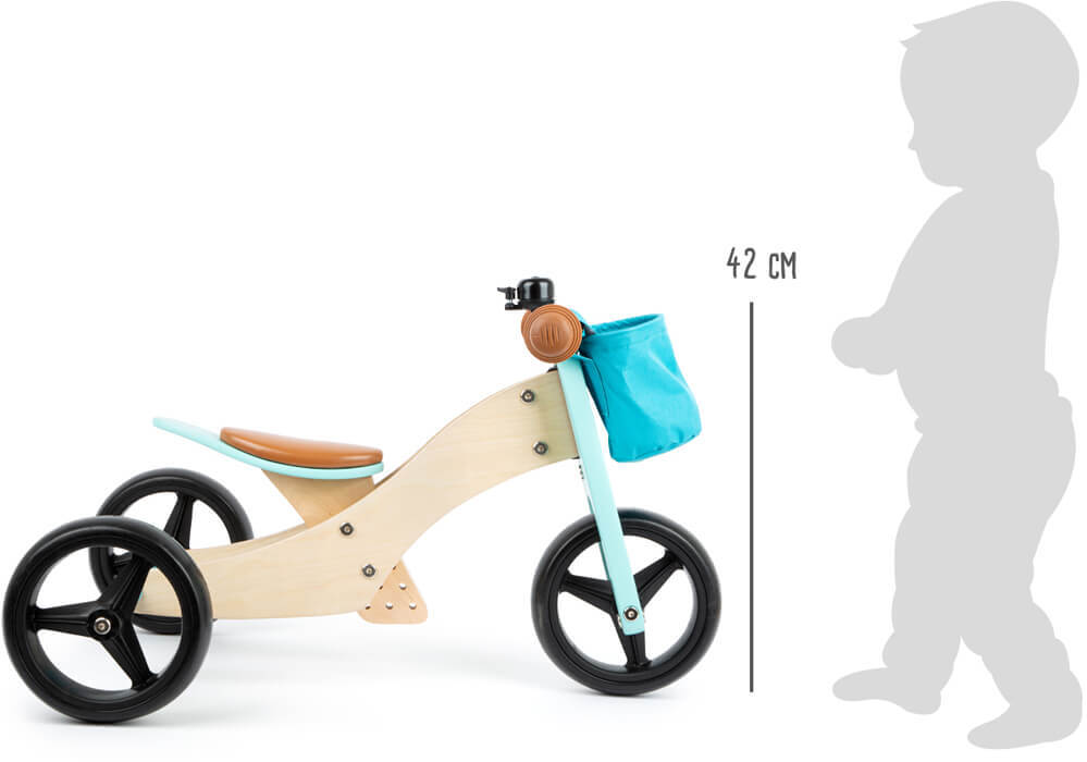 Løbecykel 2 i 1 - Trike, turkis