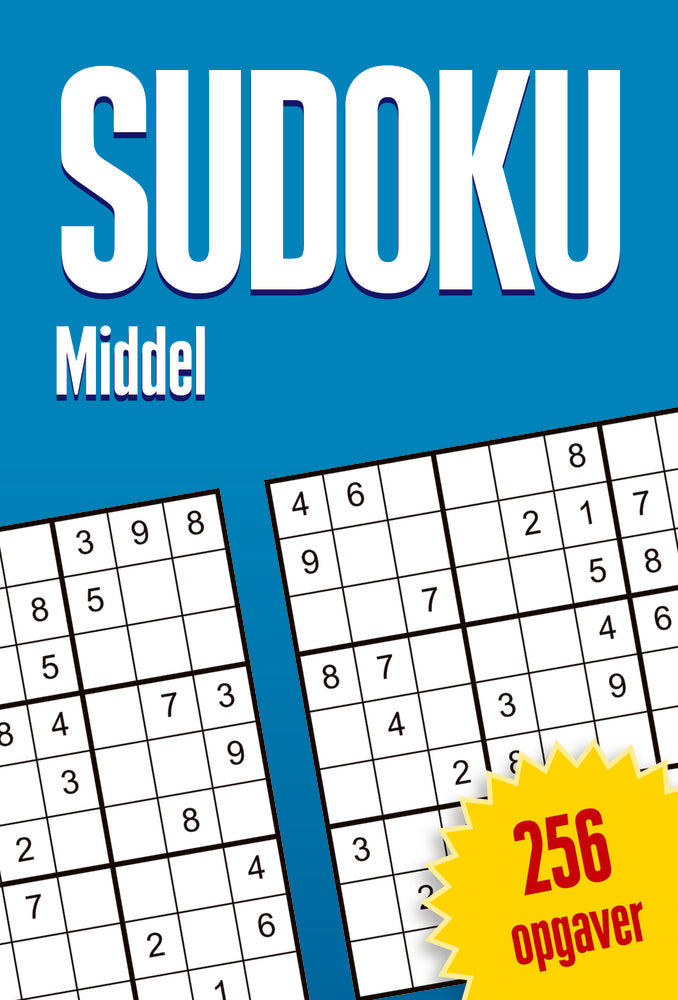 Sudoku - Middel, 256 opgaver