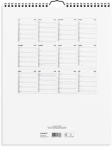 Mayland studie familiekalender 25/26 black and white 5 kolonner