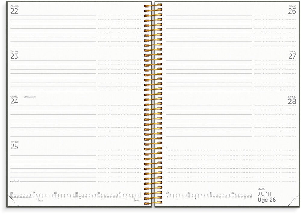 Mayland studiekalender 25/26 A5 uge organizer & notes