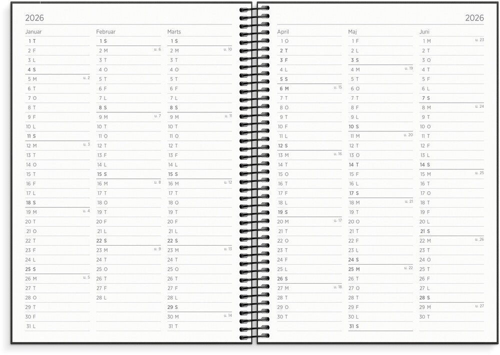 Mayland studiekalender 25/26 A5 uge organizer & notes