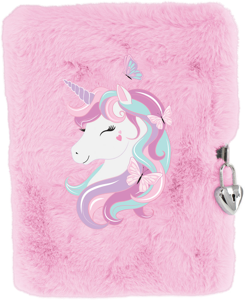Tinka plys unicorn rosa m/hjertelås