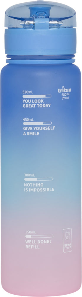 Drikkeflaske Beckmann Pink Gradient Tritan 650Ml