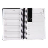 STUDIEKALENDER 2025/26 PU MINI leopard PRÆG SORT M/klap