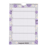 SKOLEFAMILIEKALENDER 2025/26 A4 SMILEY M/TERN I PASTELFARVER