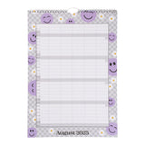 SKOLEFAMILIEKALENDER 2025/26 A3 SMILEY M/TERN I PASTELFARVER