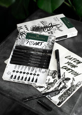 Tusser Pitt Artist Faber Castell 8 Ass + Sketchbook