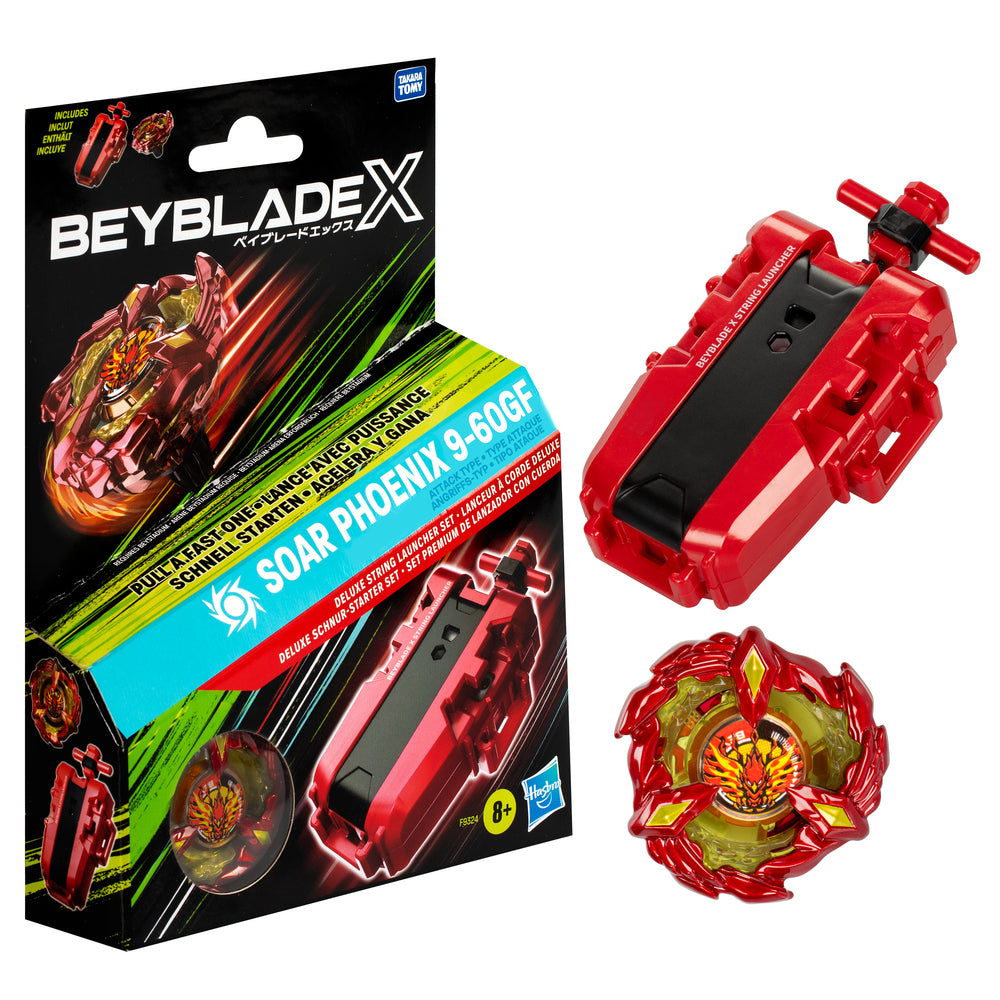 Beyblade X Soar Phoenix Deluxe String Launcher Sæt