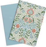 Kladdehæfte blue/floweR 2 stk 80 linjeret sider