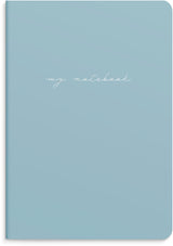 Kladdehæfte blue/floweR 2 stk 80 linjeret sider