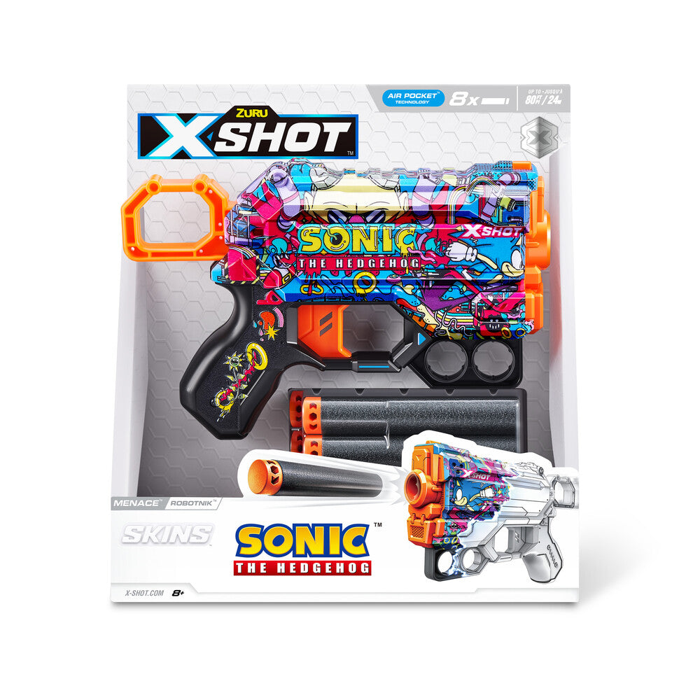 Xshot Skins Sonic Menace med 8 darts ass