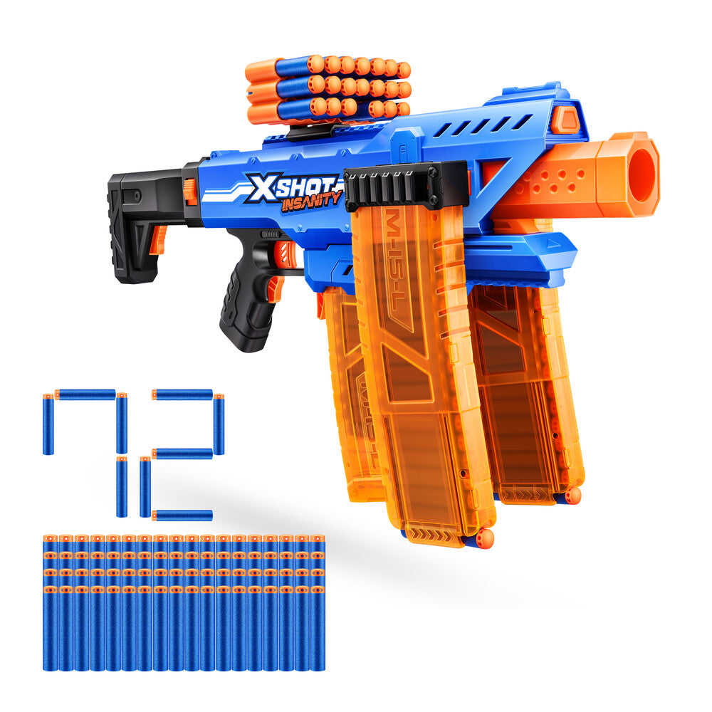 Xshot Insanity Motorised Clip Mania med 72 Darts