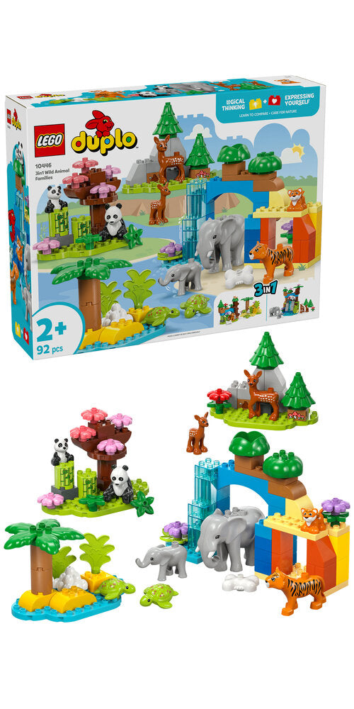 D2 10446 LEGO DUPLO Town 3-i-1 vilde dyrefamilier