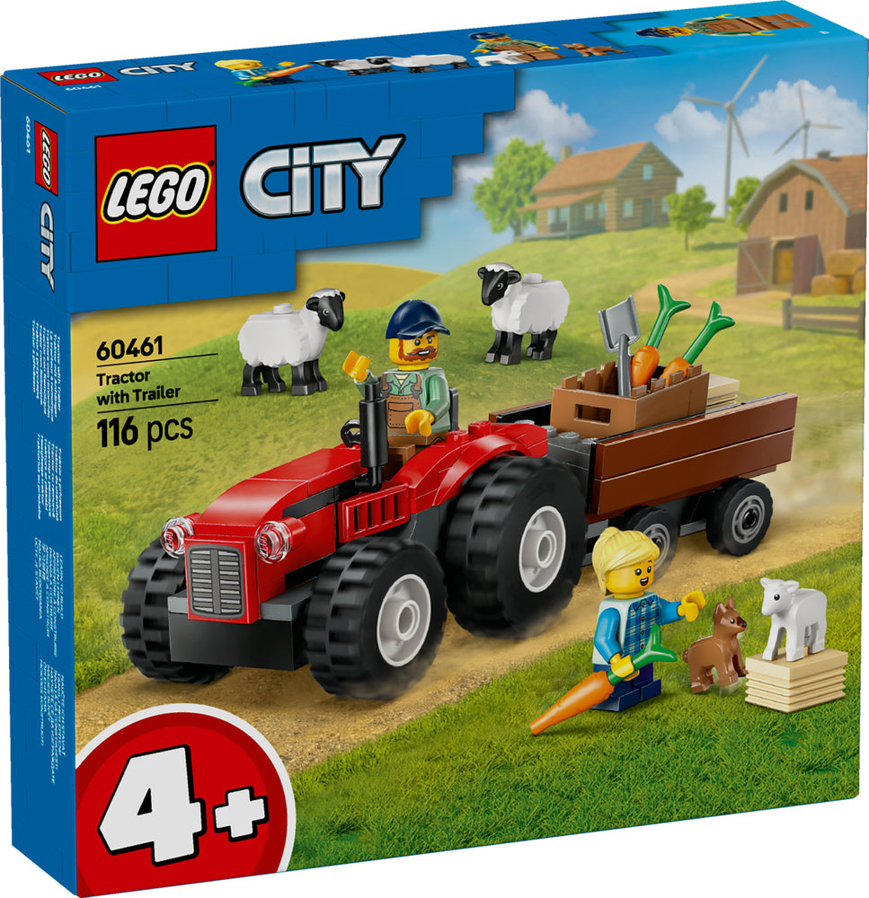 60461 LEGO City Great Vehicles Rød traktor med anhænger og får