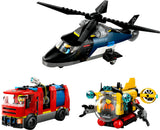 60462 LEGO City Great Vehicles Remix – helikopter, brandbil og ubåd