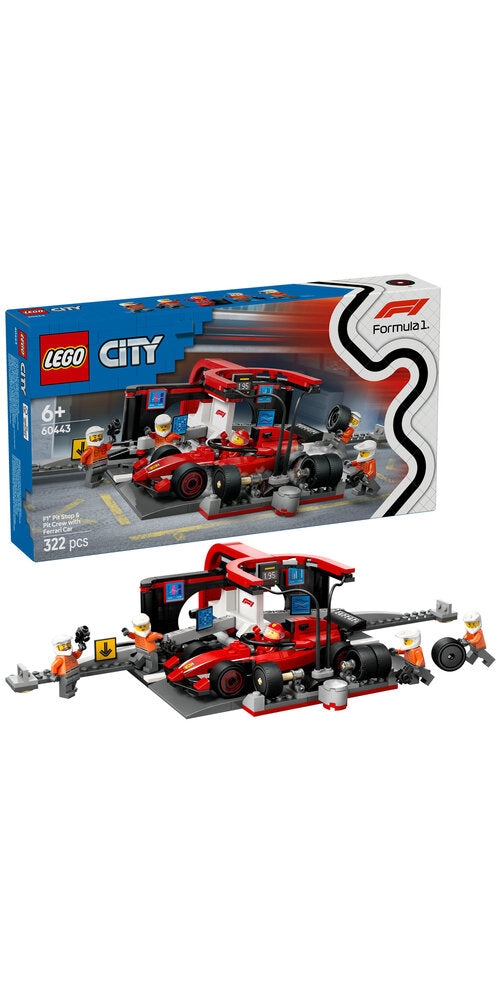 60443 LEGO City F1®-pitstop og pitcrew med Ferrari-bil