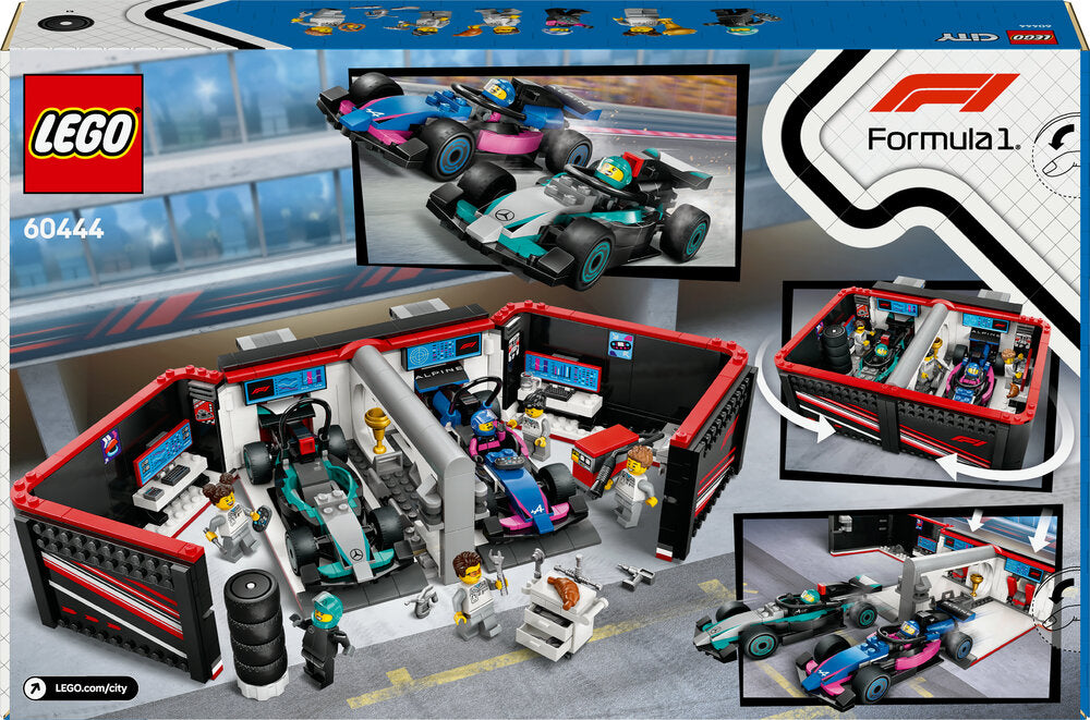 D3 60444 LEGO City F1®-garage: Mercedes-AMG og Alpine-biler