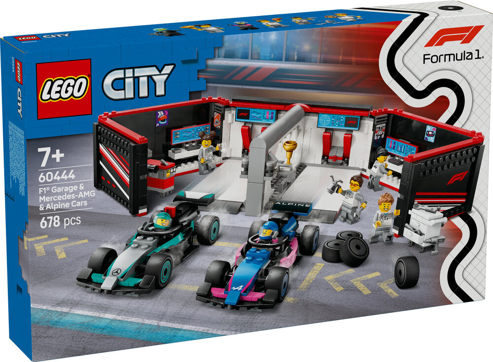 60444 LEGO City F1®-garage: Mercedes-AMG og Alpine-biler