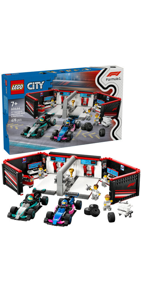 60444 LEGO City F1®-garage: Mercedes-AMG og Alpine-biler
