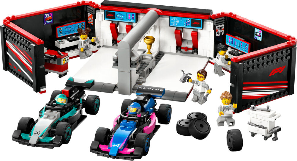 60444 LEGO City F1®-garage: Mercedes-AMG og Alpine-biler