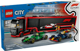 D2 60445 LEGO City F1®-lastbil med RB20 og AMR24 F1®-biler