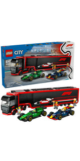 60445 LEGO City F1®-lastbil med RB20 og AMR24 F1®-biler