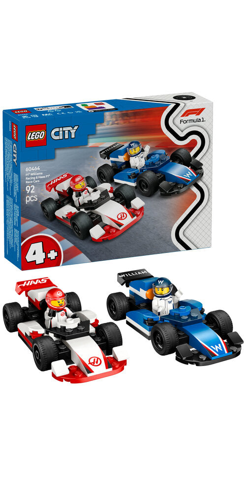 60464 LEGO City F1® Williams Racing og Haas F1®-racerbiler