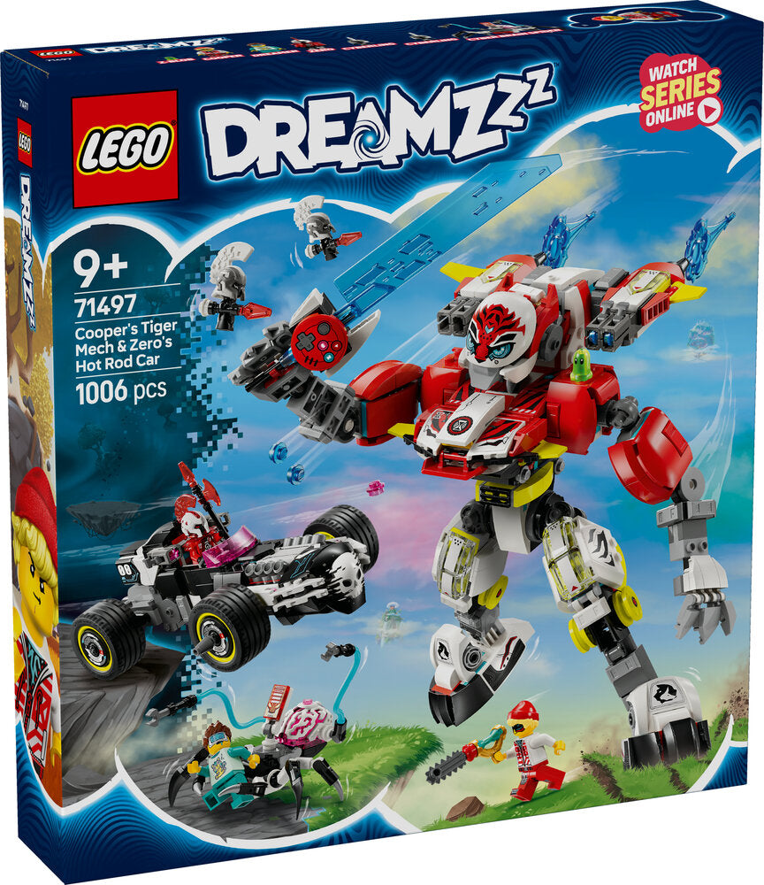 71497 LEGO DREAMZzz Coopers tiger-mech og Zeros hotrod-bil