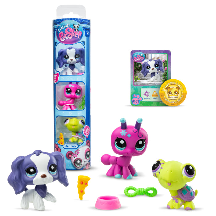 LITTLEST PET SHOP PET TRIO IN TUBE ASST