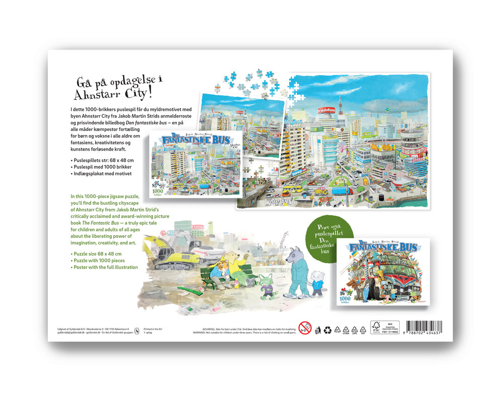 Den fantastiske bus - Ahnstarr City. Puslespil 1000 brikker