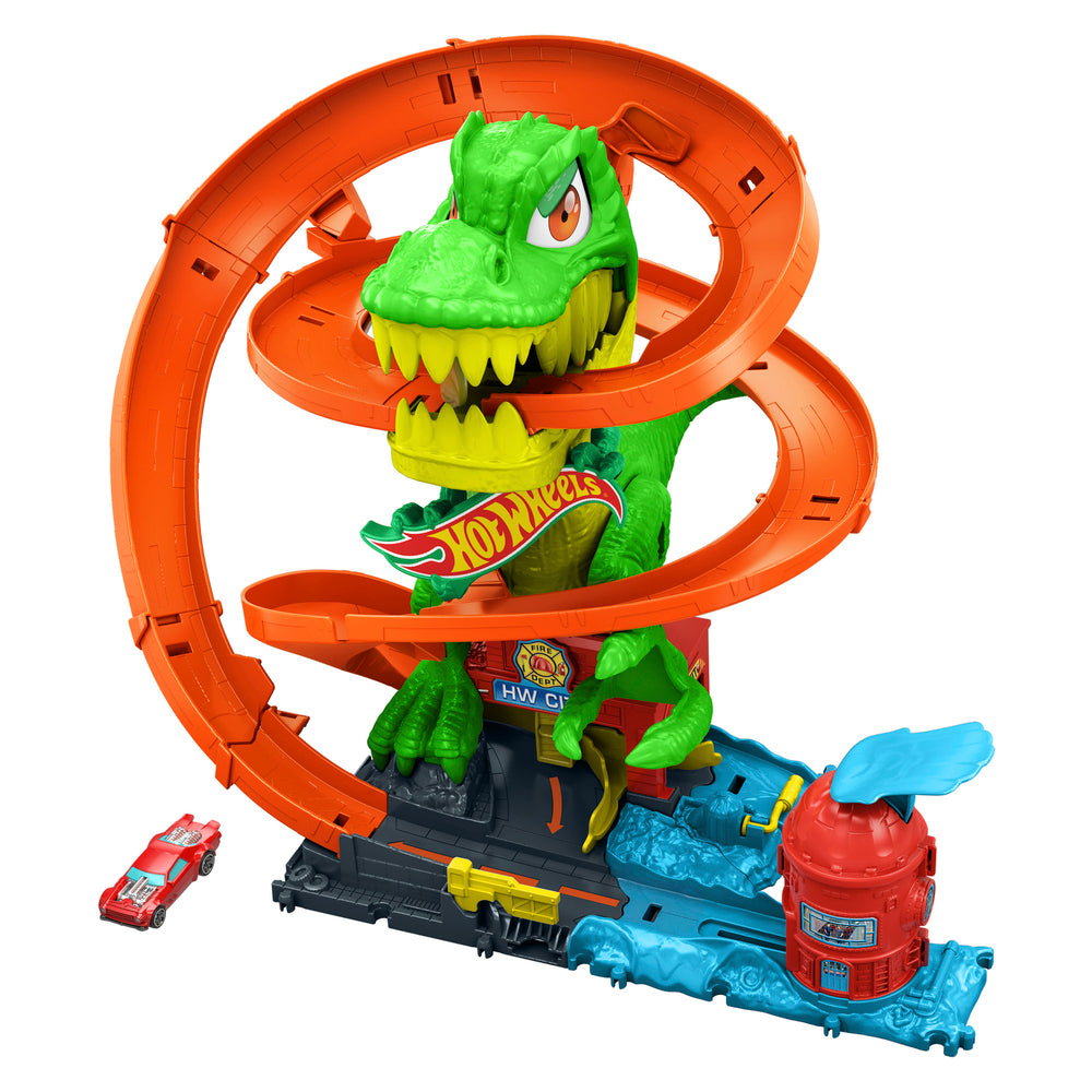 Hot Wheels City T-Rex Brandstation