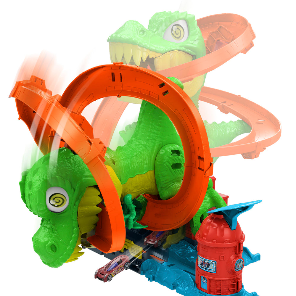Hot Wheels City T-Rex Brandstation