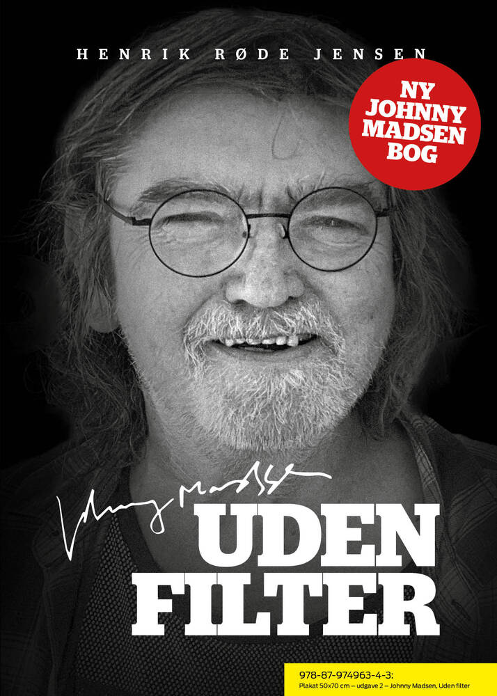 Plakat 50x70 cm - udgave 2 - Johnny Madsen, Uden filter