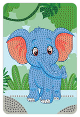 Diamond art elefant 10 x 15 cm