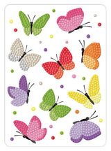 Diamond art sommerfugle farvede 13 x 18 cm