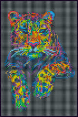 Diamond art leopard farverig 20 x 30 cm